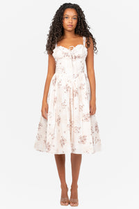 Adeline Floral Corset Midi Dress