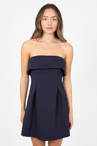 Giselle Strapless Pleated Mini Dress - honey