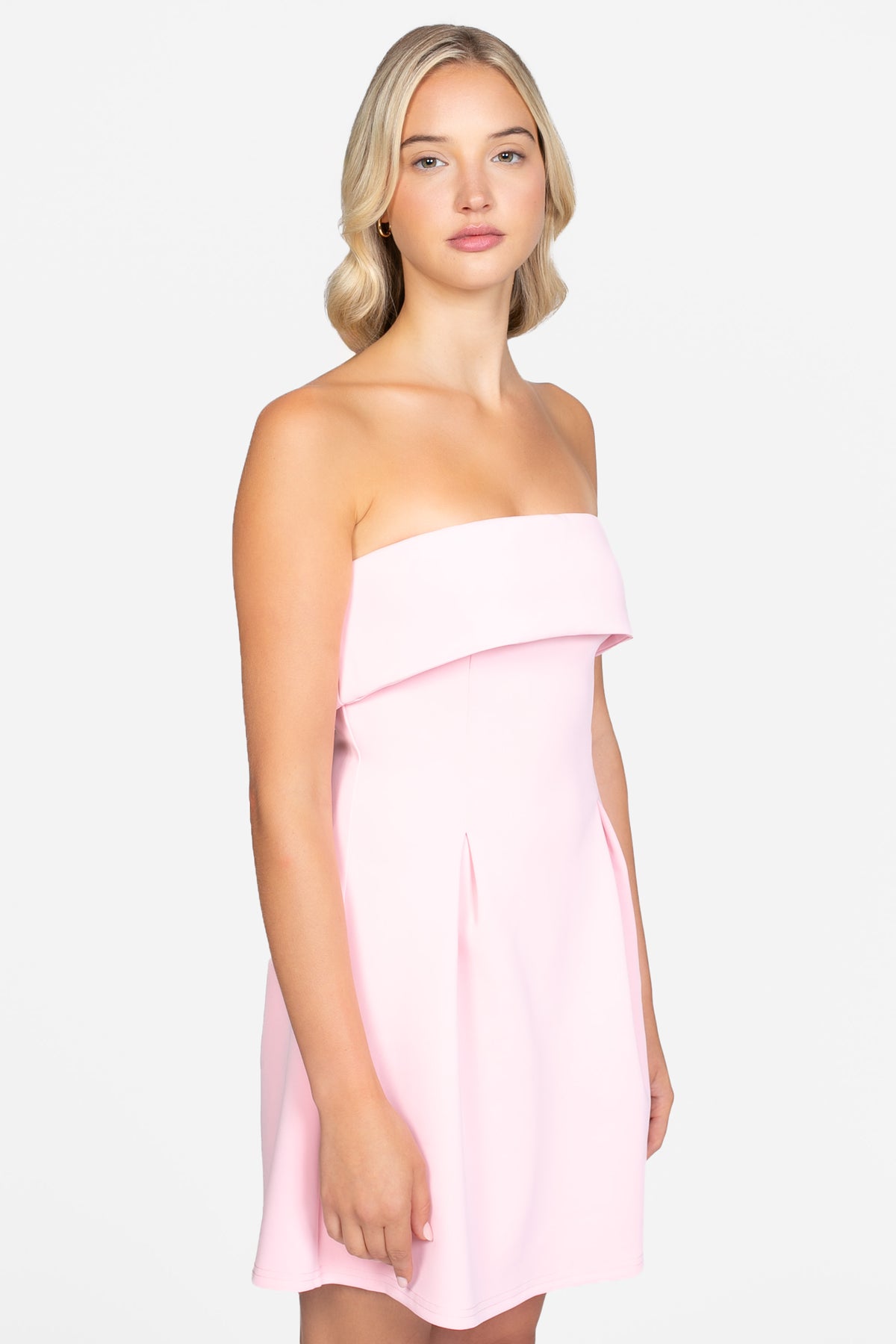 Giselle Strapless Pleated Mini Dress