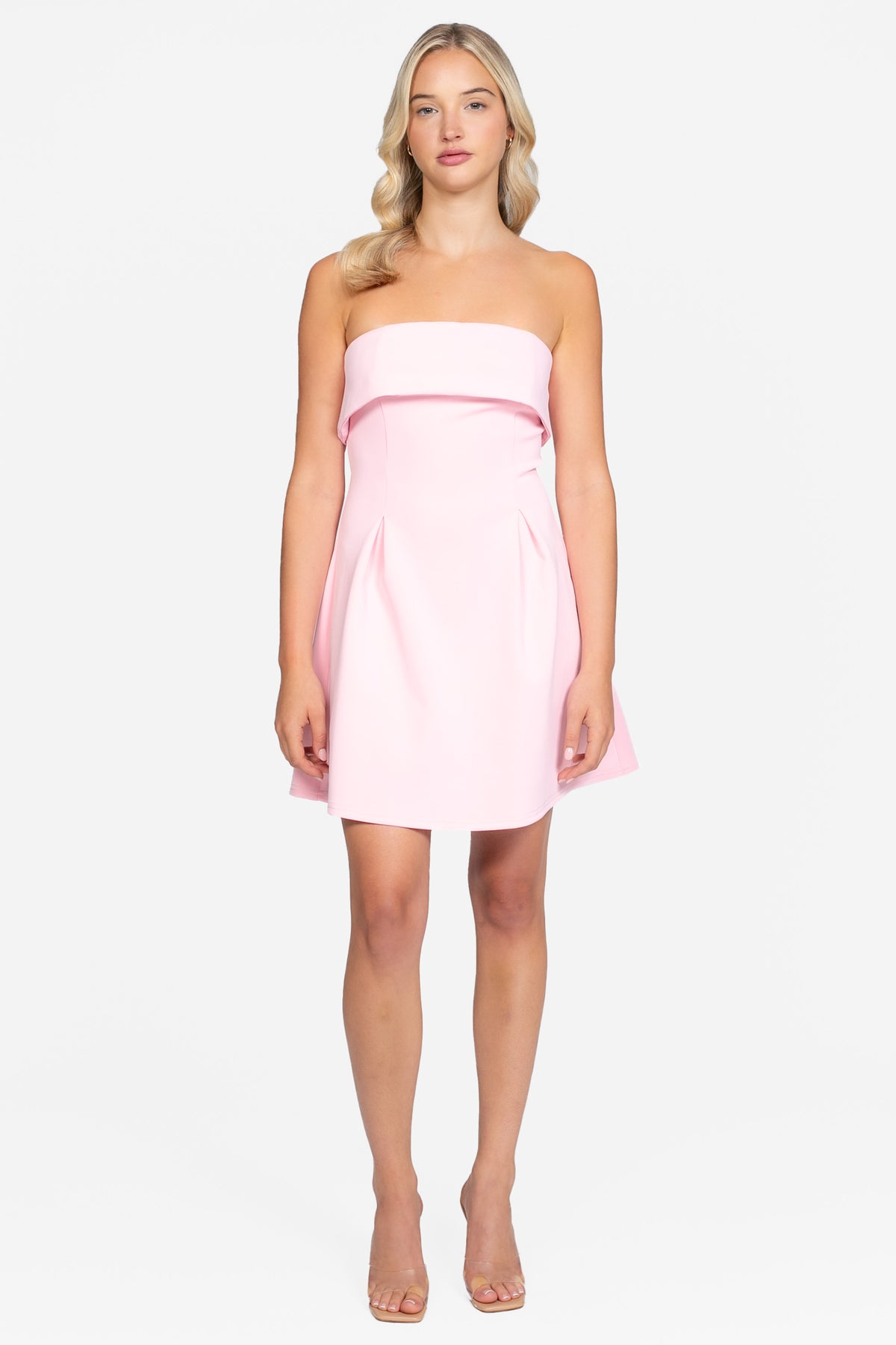 Giselle Strapless Pleated Mini Dress