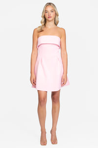 Giselle Strapless Pleated Mini Dress