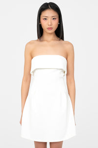 Giselle Strapless Pleated Mini Dress - honey