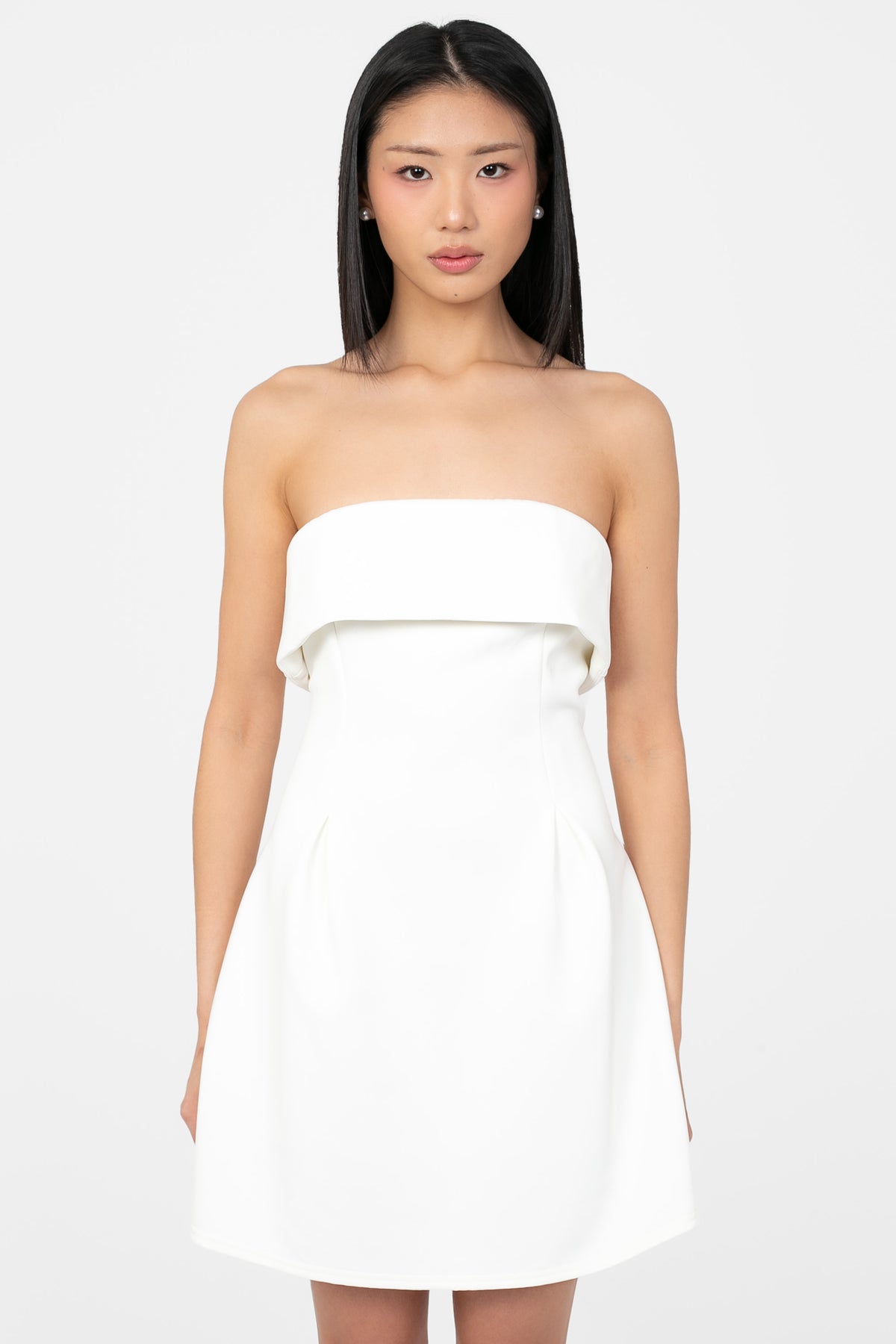 Giselle Strapless Pleated Mini Dress