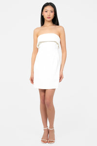 Giselle Strapless Pleated Mini Dress - honey