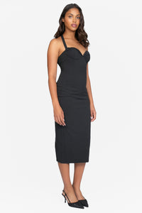 Karina Lace Bodycon Midi Dress - honey