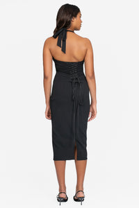 Karina Lace Bodycon Midi Dress - honey