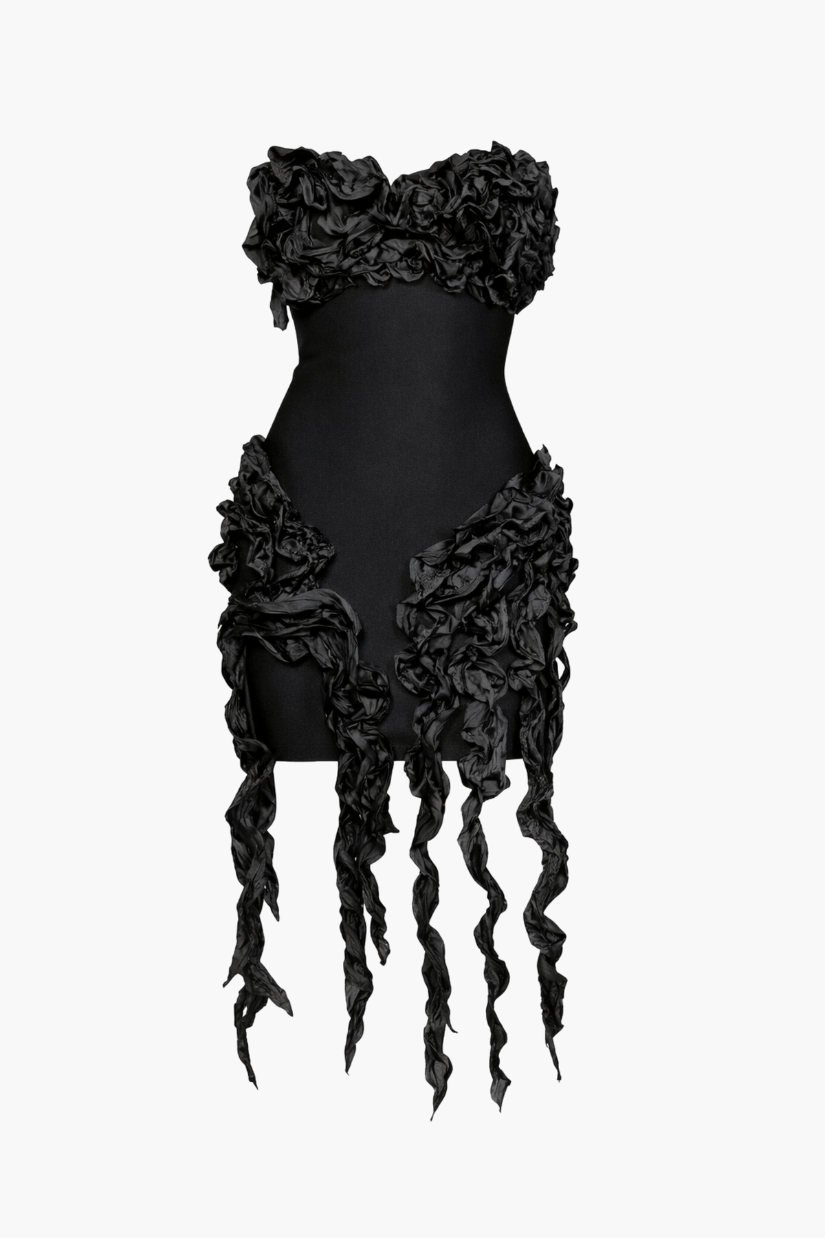 Calyx Bandage Ruffle Mini Dress - honey