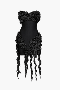 Calyx Bandage Ruffle Mini Dress - honey