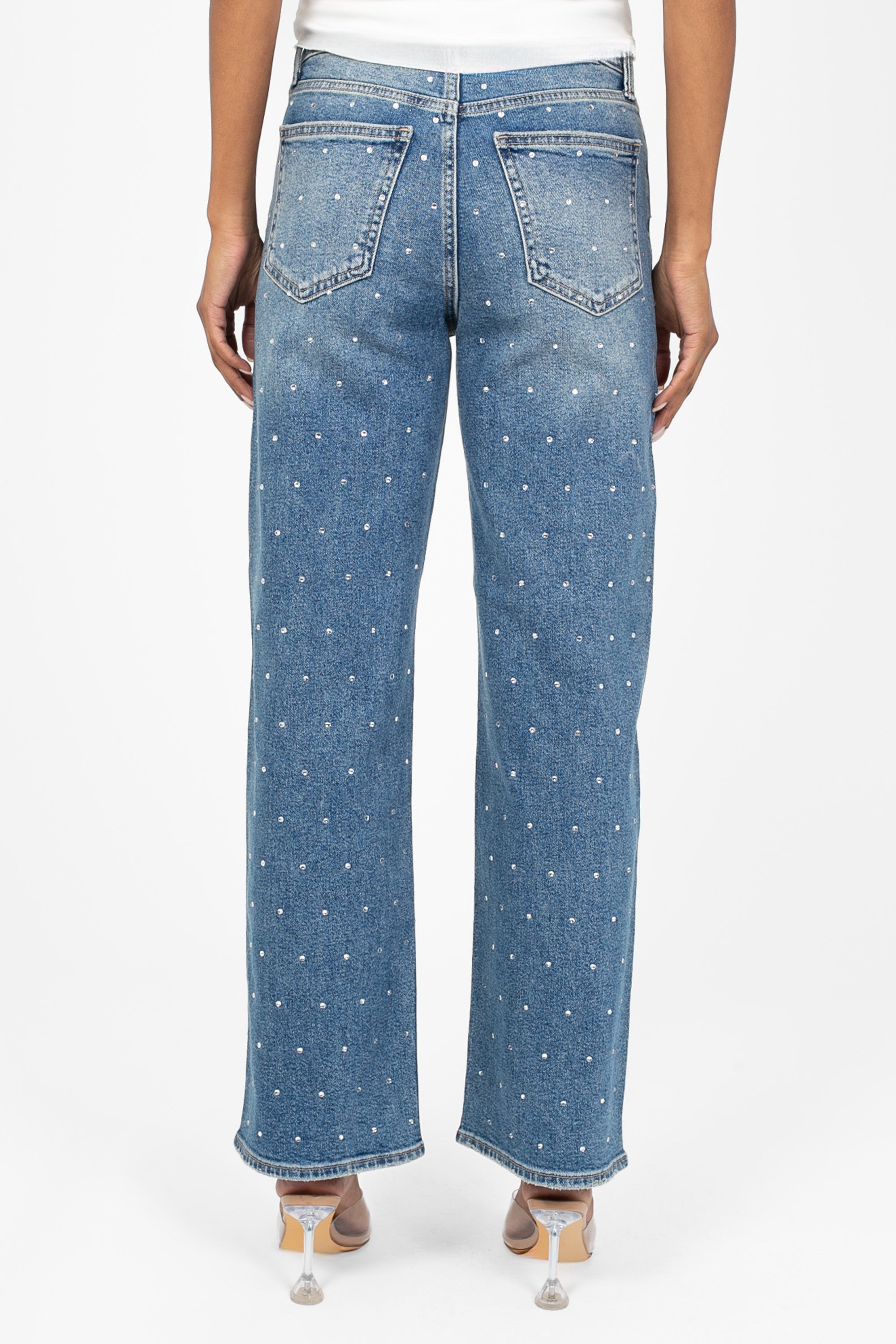 Just Black Denim® Vintage Straight Rhinestone Jean – honey