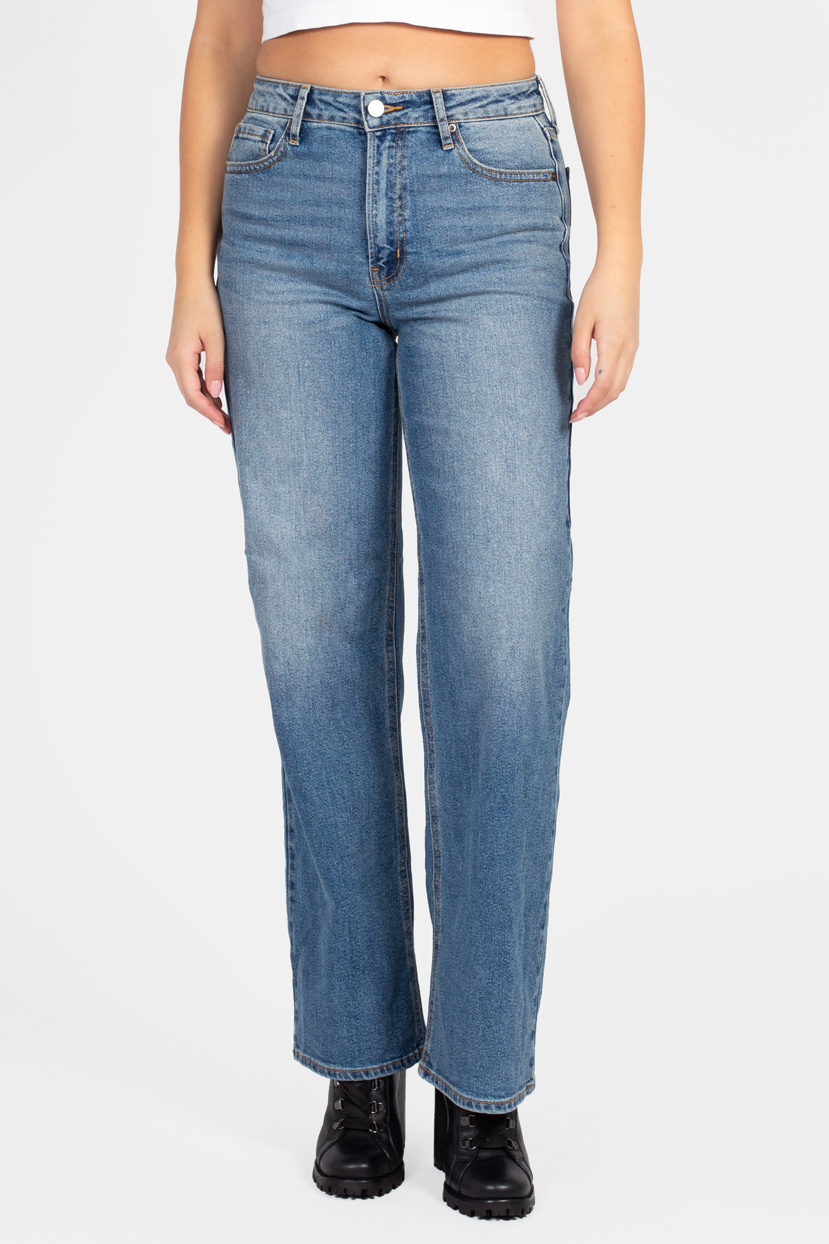 Just Black Denim® Full Length Straight Jeans
