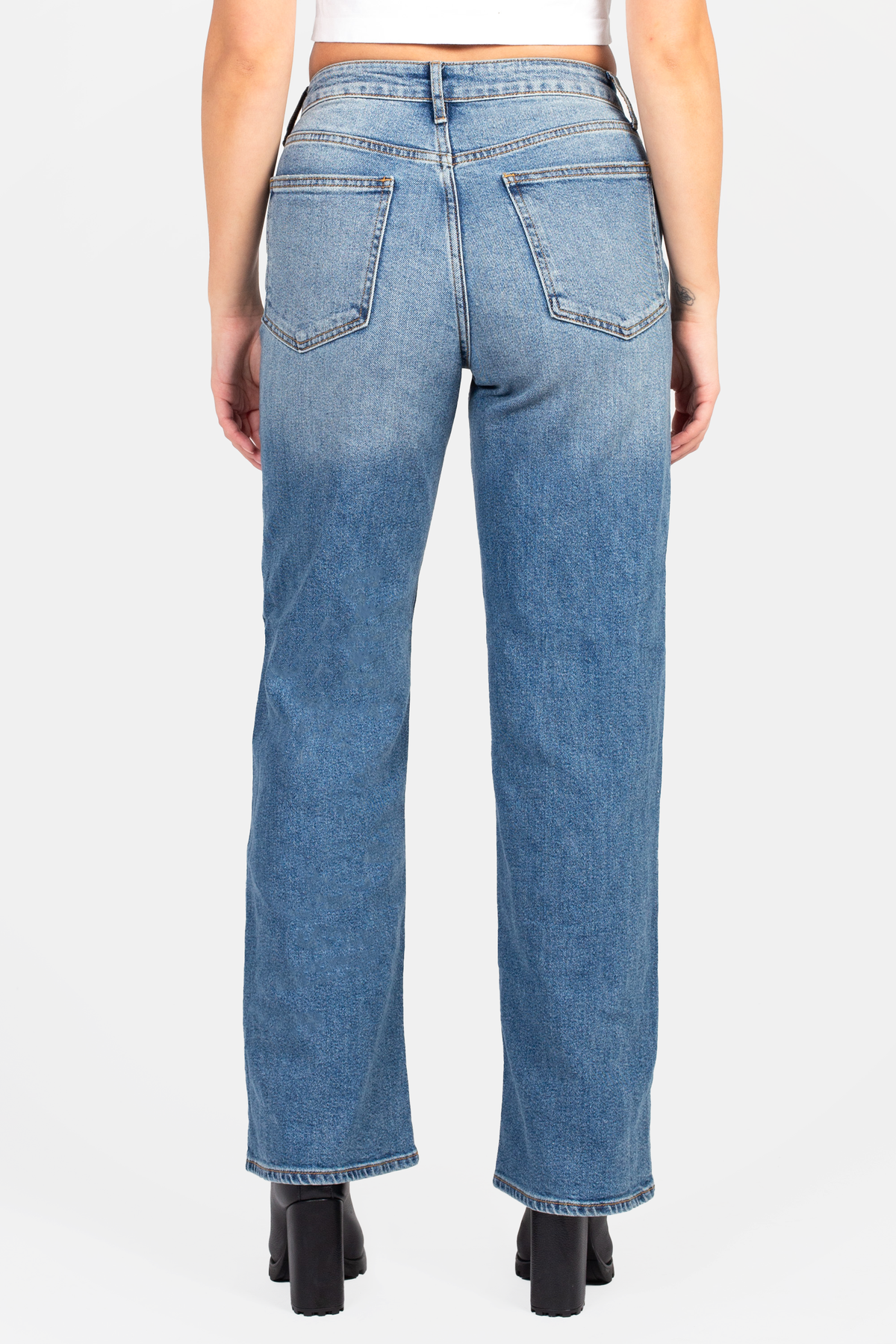 Just Black Denim® Full Length Straight Jeans