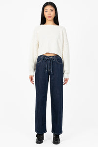 Just Black Denim® Drawstring Wide Leg Jean - honey