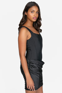 Scarlett Bandage Satin Mini Dress