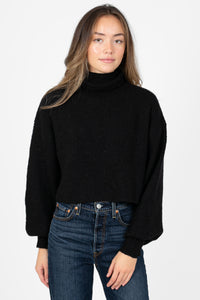 Hilary Knit Turtleneck Sweater - honey
