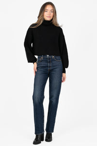 Hilary Knit Turtleneck Sweater - honey
