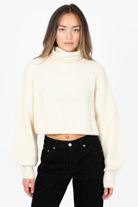 Hilary Knit Turtleneck Sweater - honey