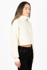 Hilary Knit Turtleneck Sweater - honey