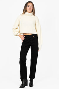 Hilary Knit Turtleneck Sweater - honey