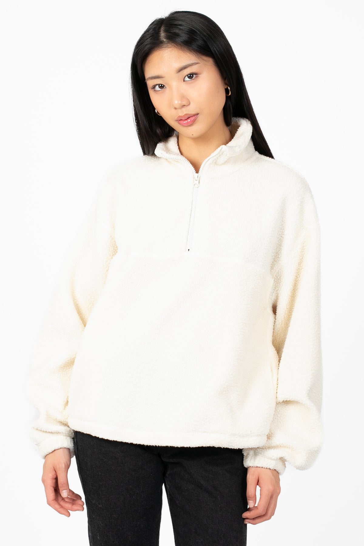 Cuddle Up Half Zip Fleece Jacket - honey