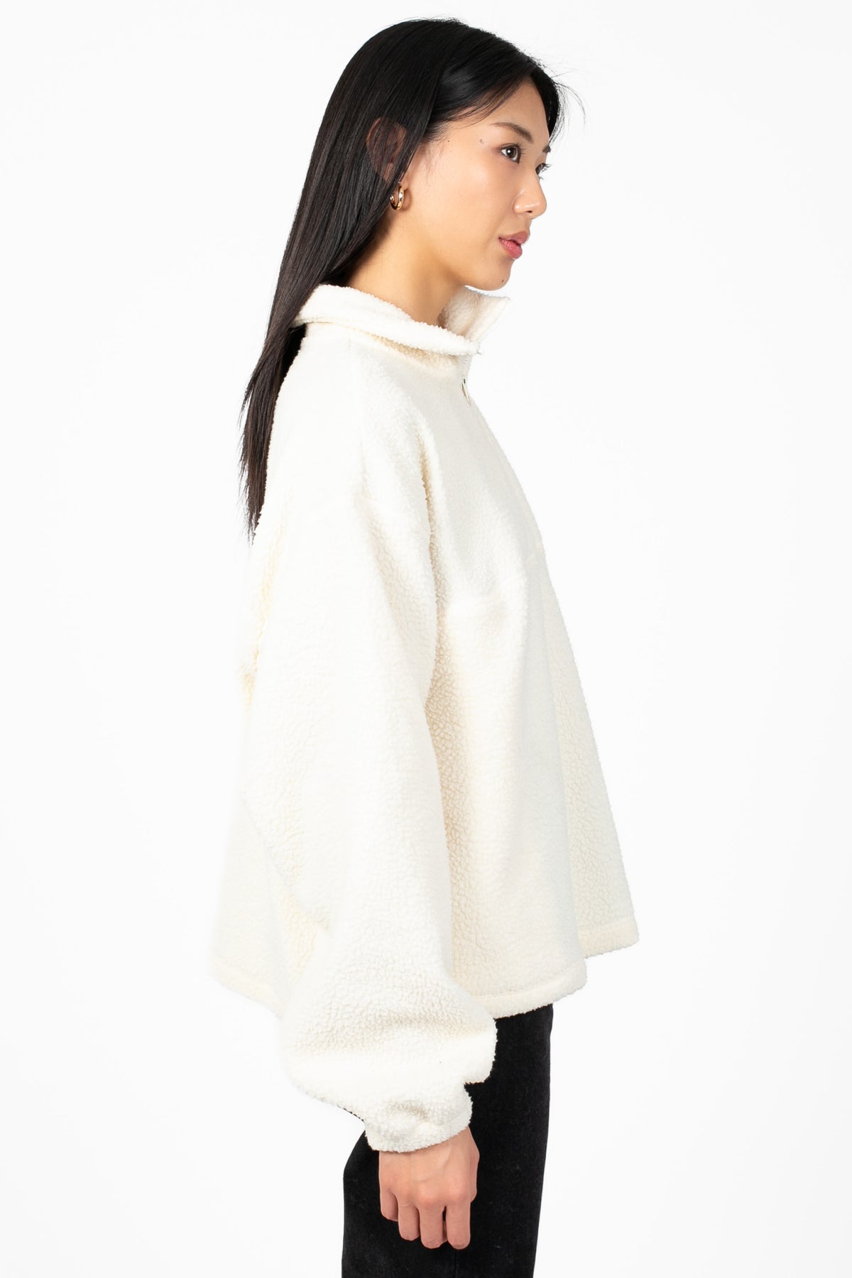 Cuddle Up Half Zip Fleece Jacket - honey