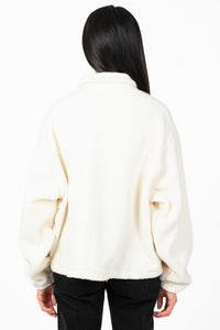 Cuddle Up Half Zip Fleece Jacket - honey