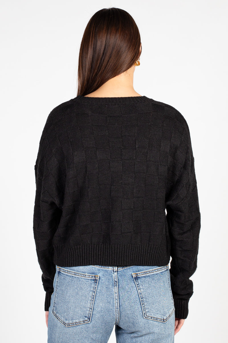 Astrid Checkered Knit Sweater