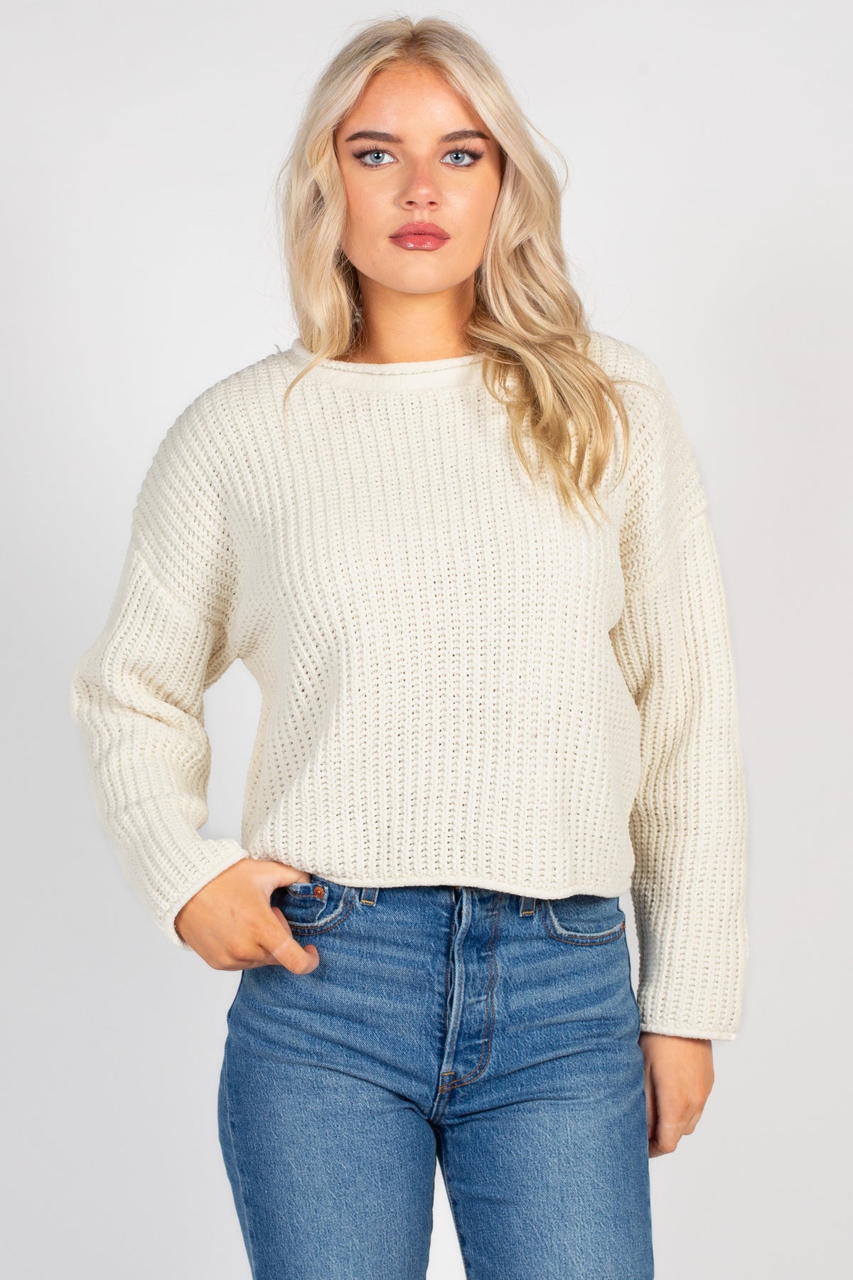 Emara Textured Knit Sweater