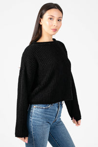 Emara Textured Knit Sweater - honey