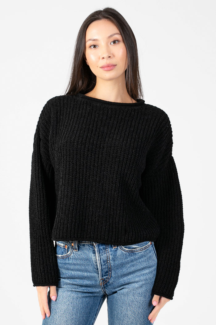 Emara Textured Knit Sweater - honey