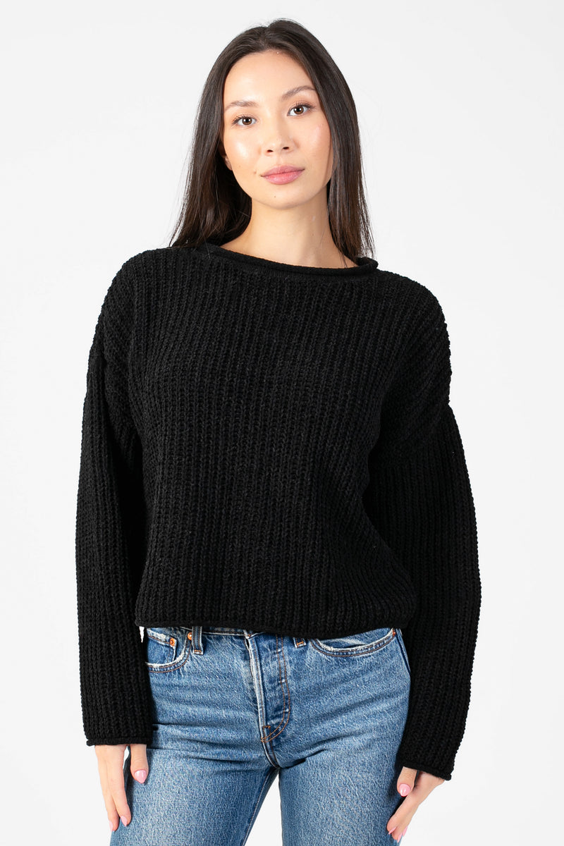 Emara Textured Knit Sweater - honey