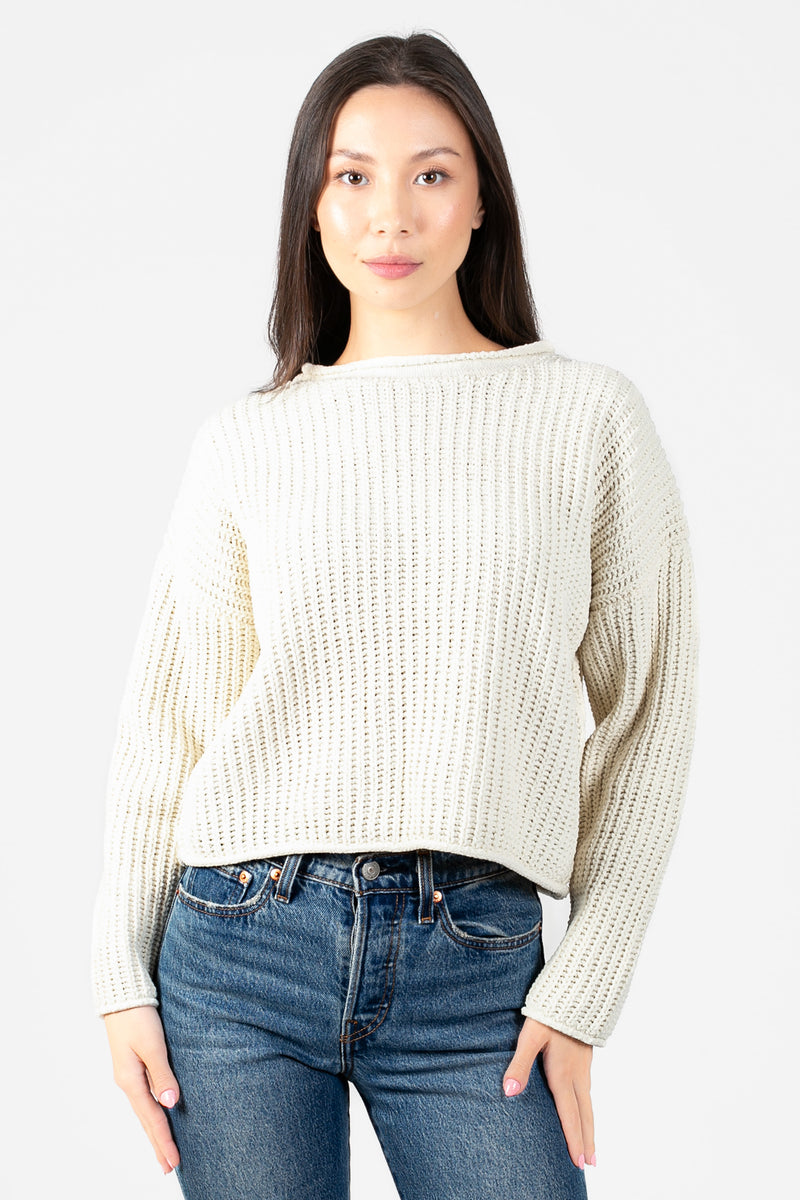 Emara Textured Knit Sweater - honey