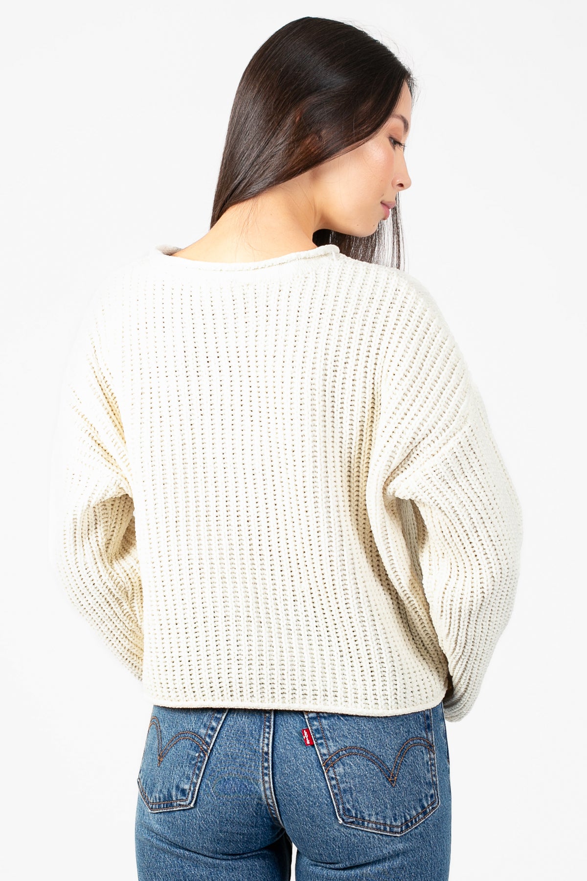 Emara Textured Knit Sweater - honey