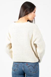 Emara Textured Knit Sweater - honey