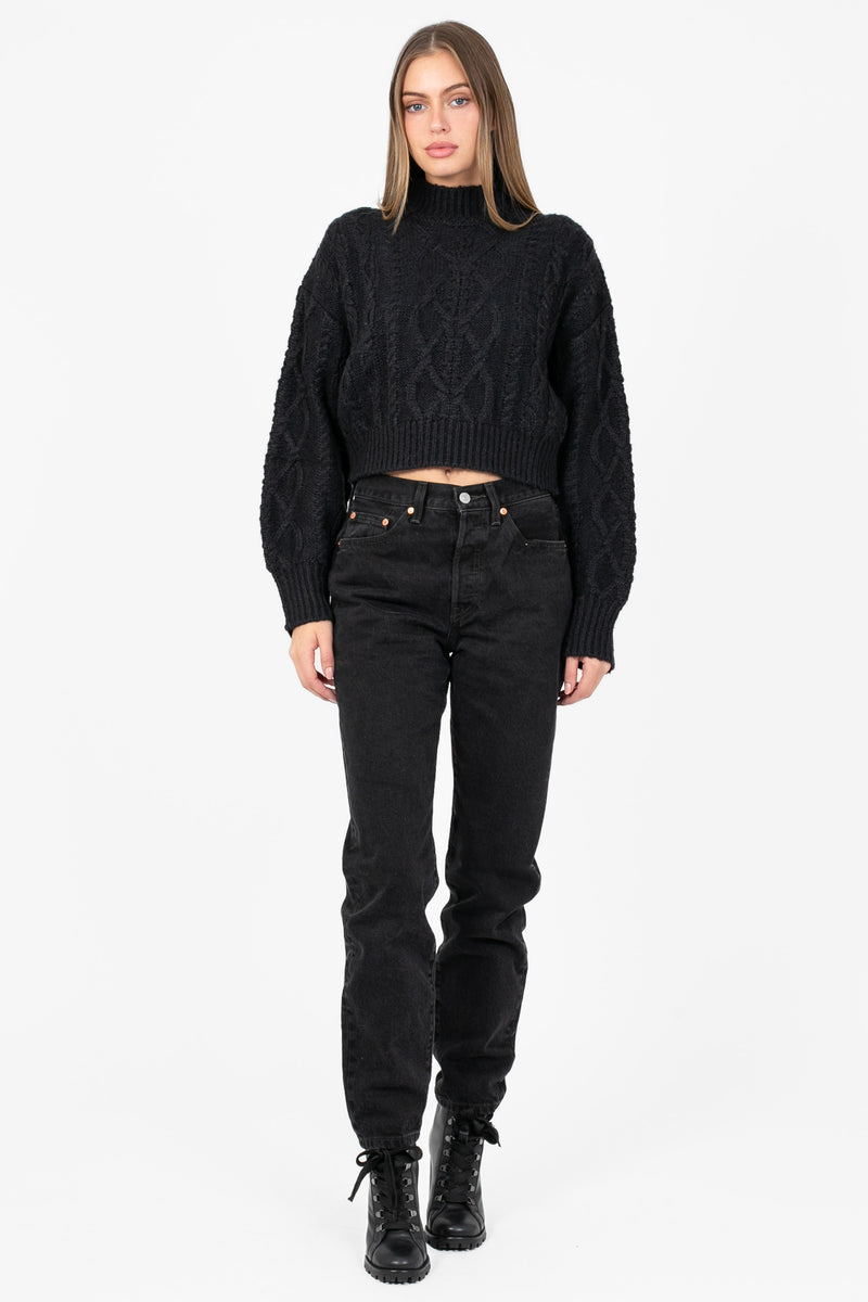 Lenora Cable Knit Sweater - honey