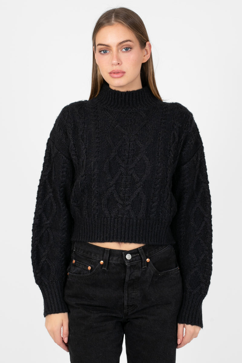 Lenora Cable Knit Sweater - honey