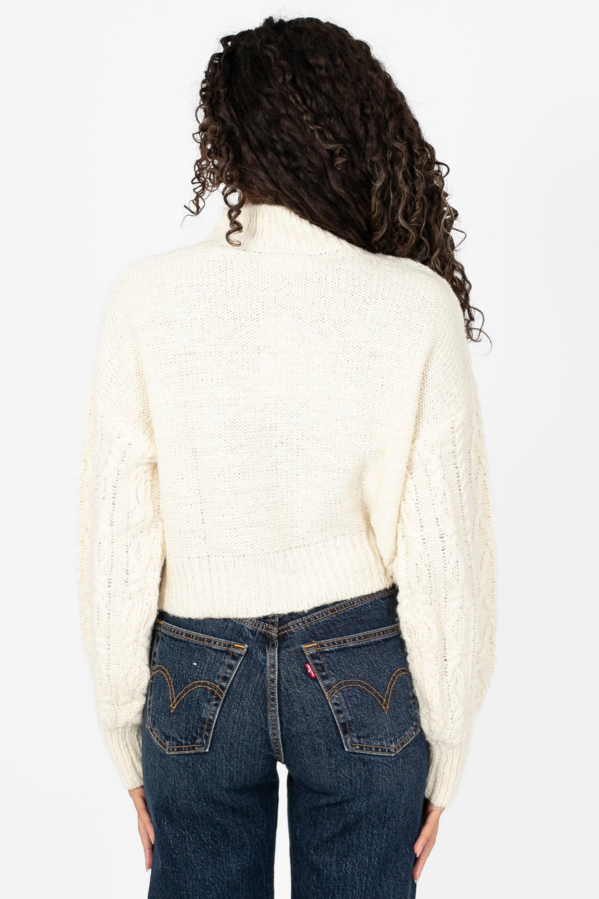 Lenora Cable Knit Sweater - honey