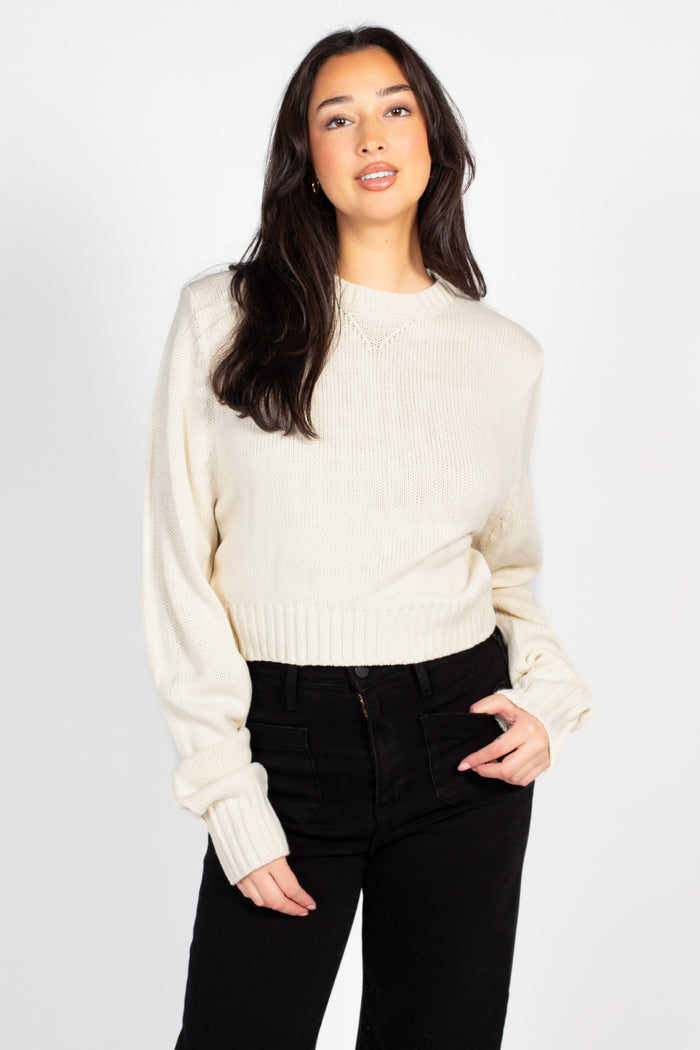 Mila Ribbed Crew Neck Sweater