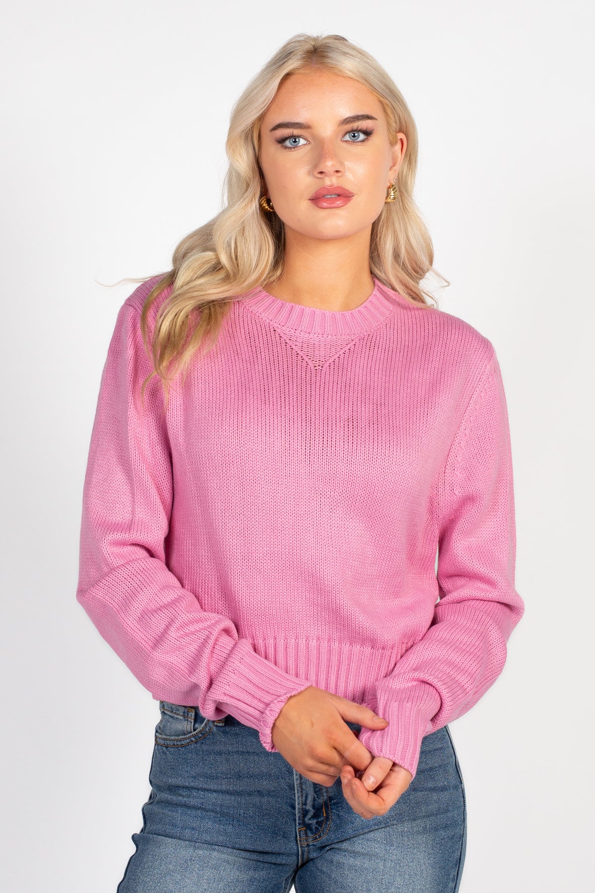 Mila Ribbed Crew Neck Sweater