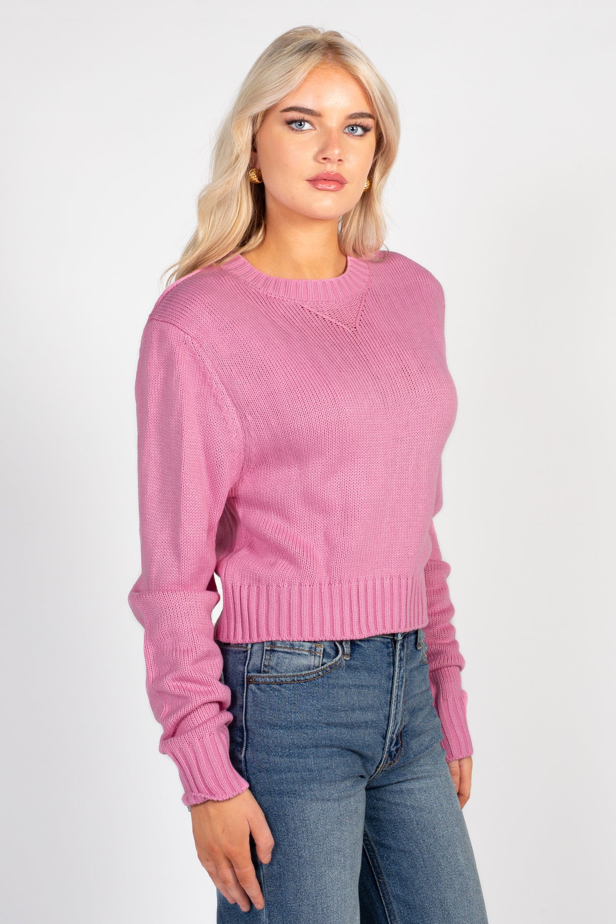 Mila Ribbed Crew Neck Sweater