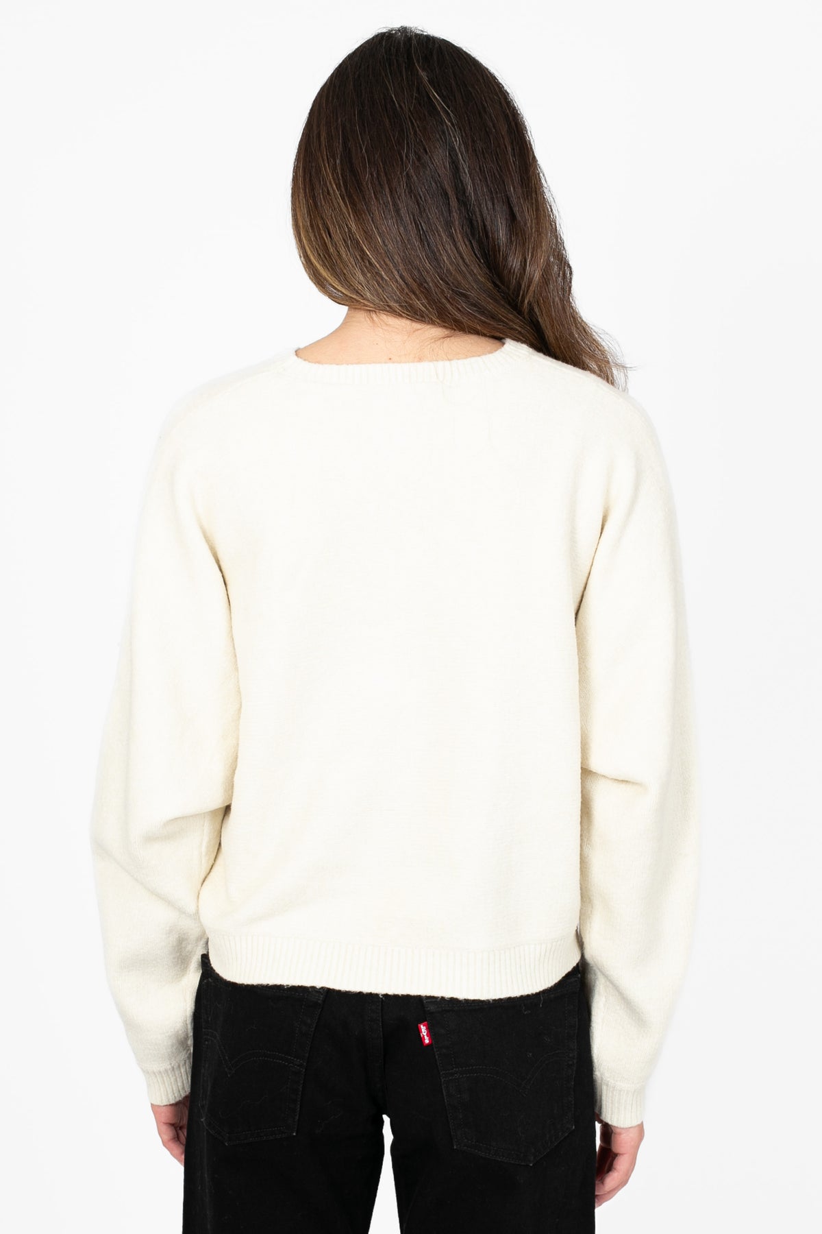 Rosy Cropped Knit Sweater - honey
