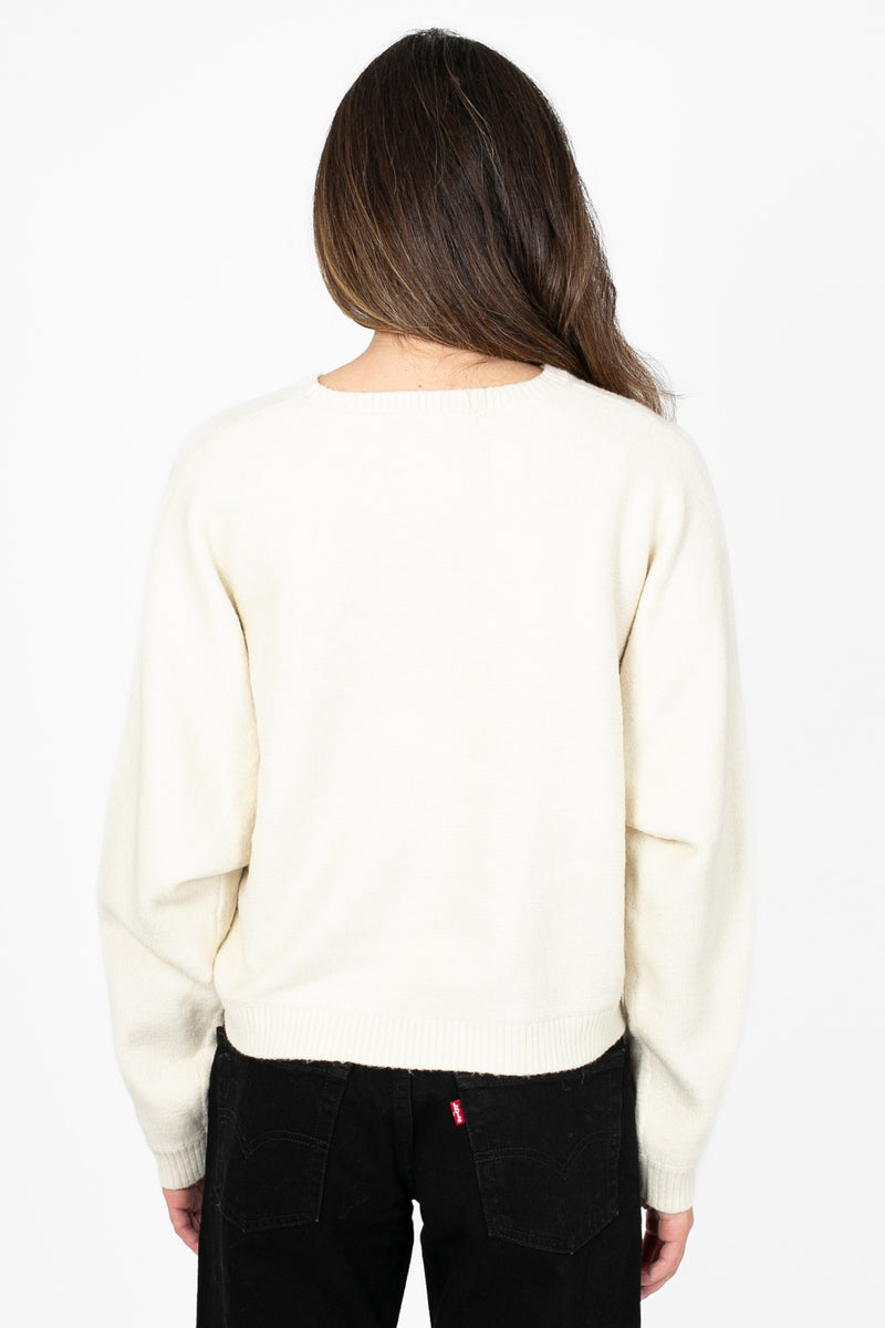 Rosy Cropped Knit Sweater - honey