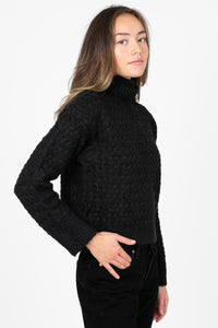 Maddie Textured Knit Sweater - honey