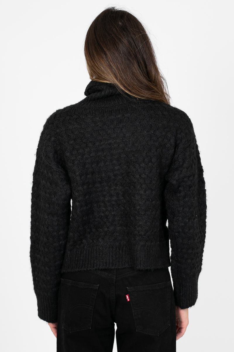 Maddie Textured Knit Sweater - honey