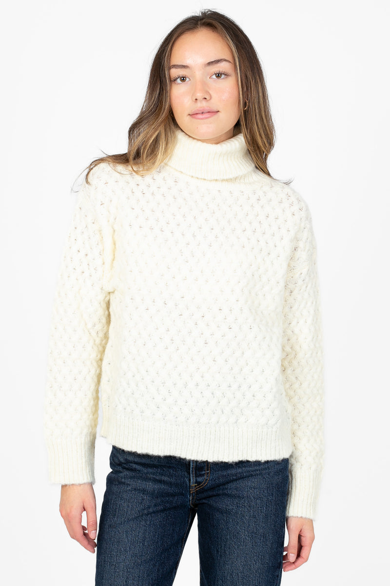 Maddie Textured Knit Sweater - honey