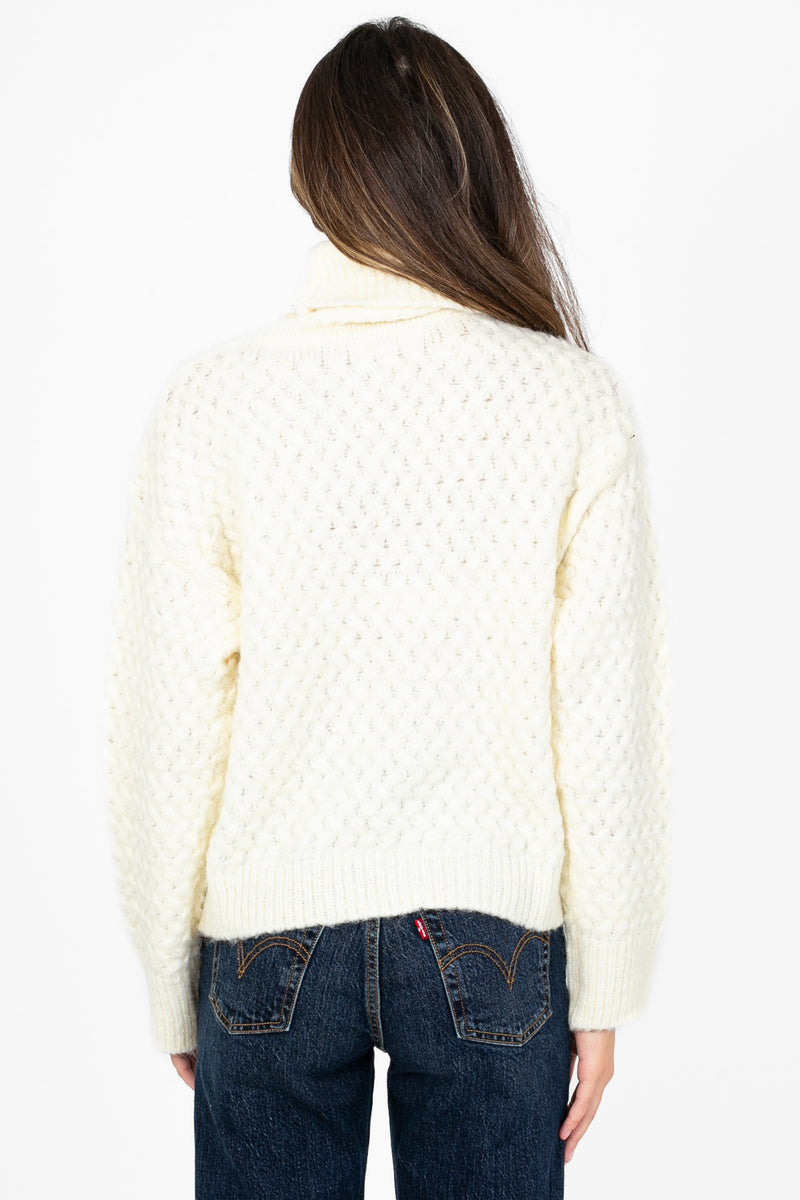 Maddie Textured Knit Sweater - honey