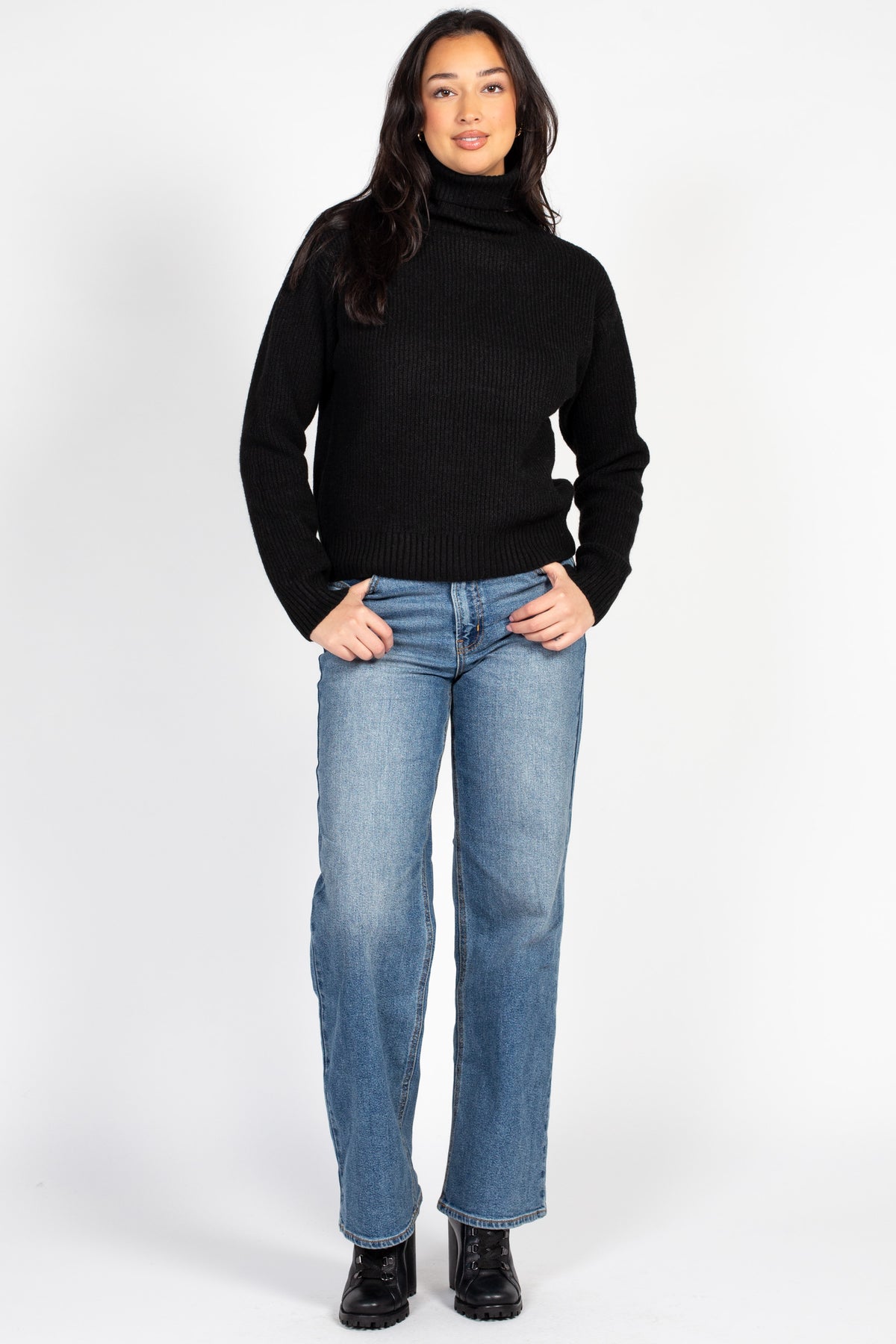 Celina Ribbed Turtleneck Sweater