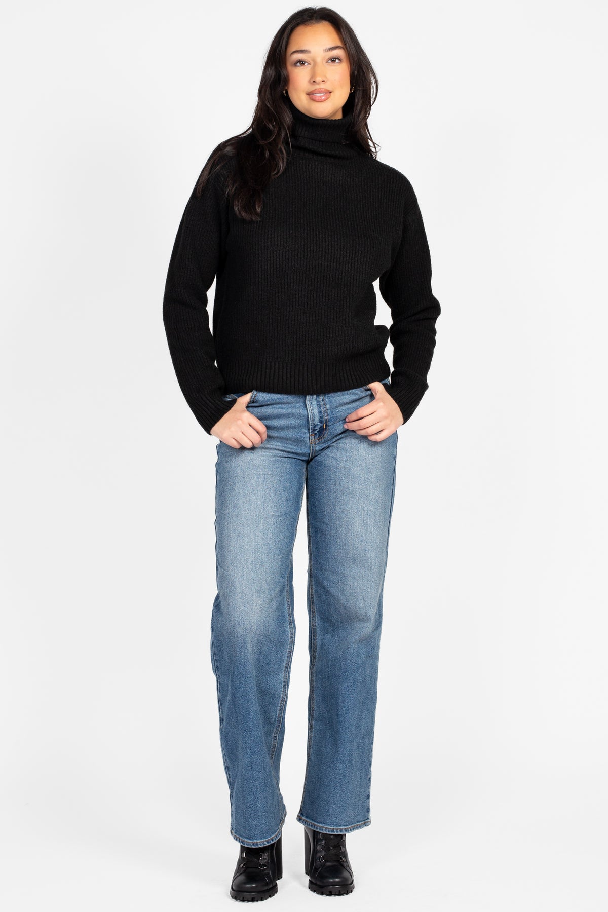 Celina Ribbed Turtleneck Sweater