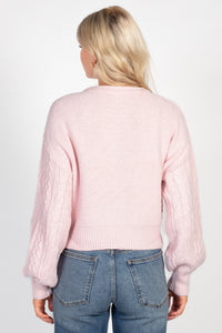 Tori Classic Cable Knit Cropped Sweater