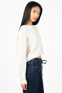 Samara Textured Knit Sweater - honey