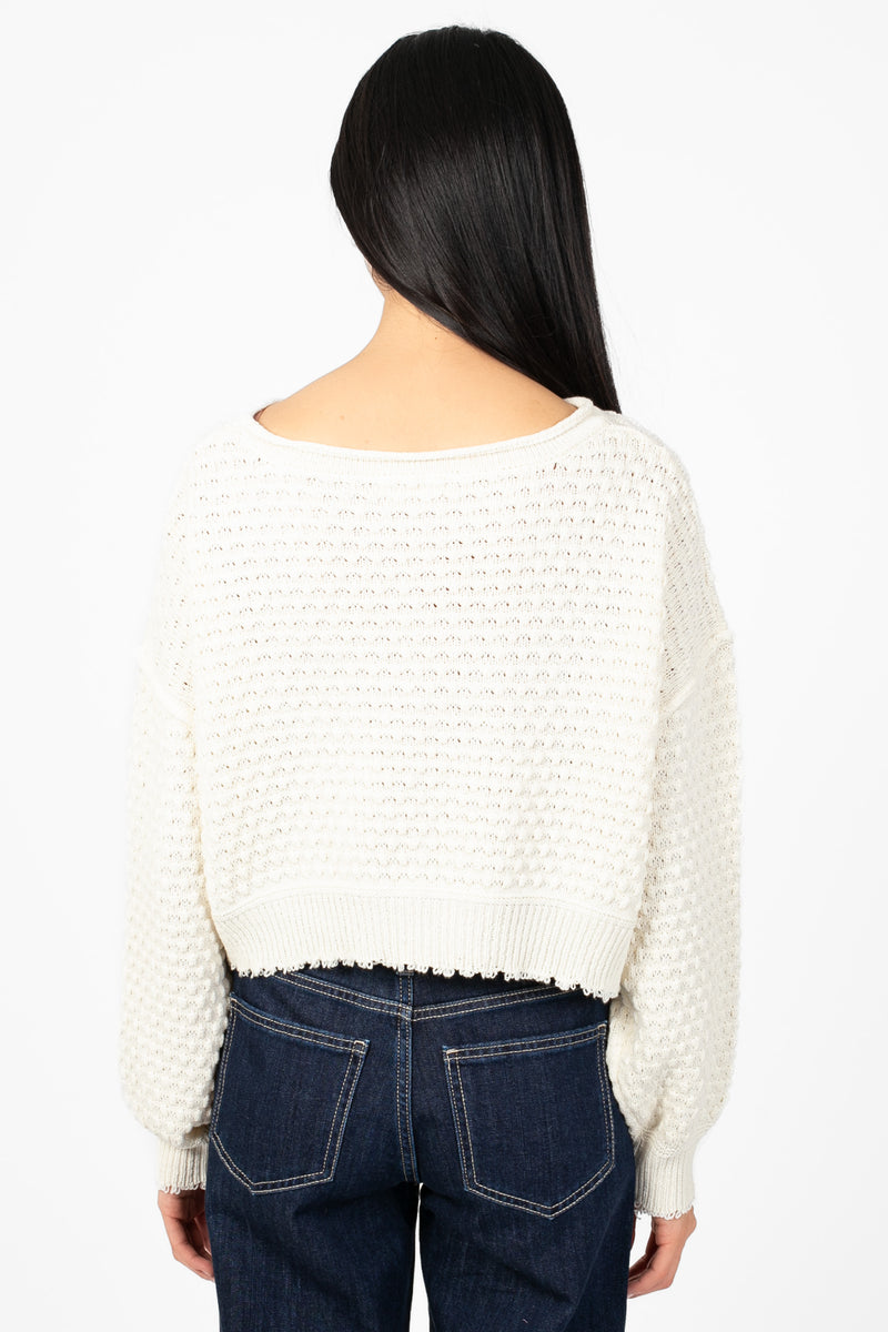 Samara Textured Knit Sweater - honey